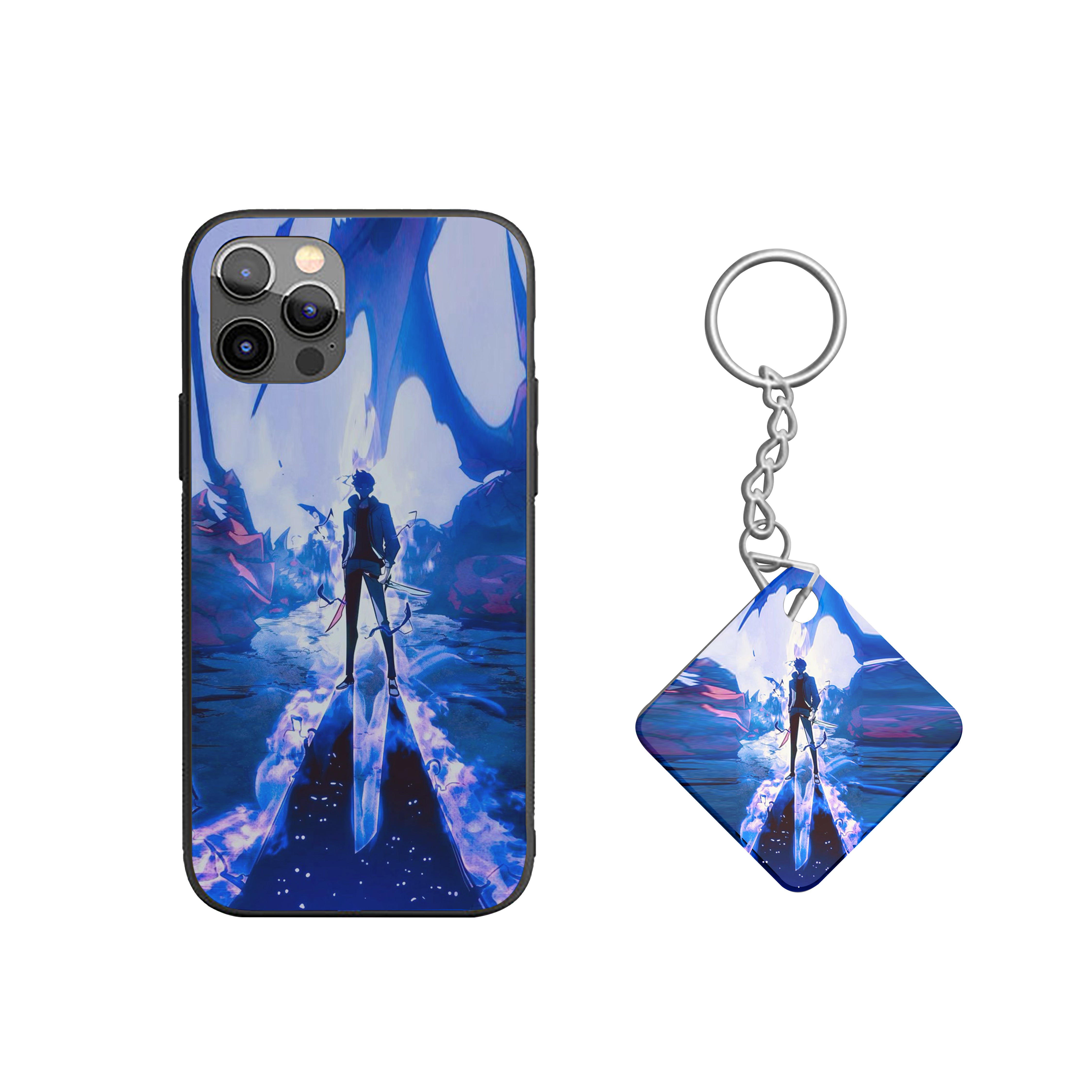 Solo Leveling holds a sword in both hands Silicone Armored Phone Case