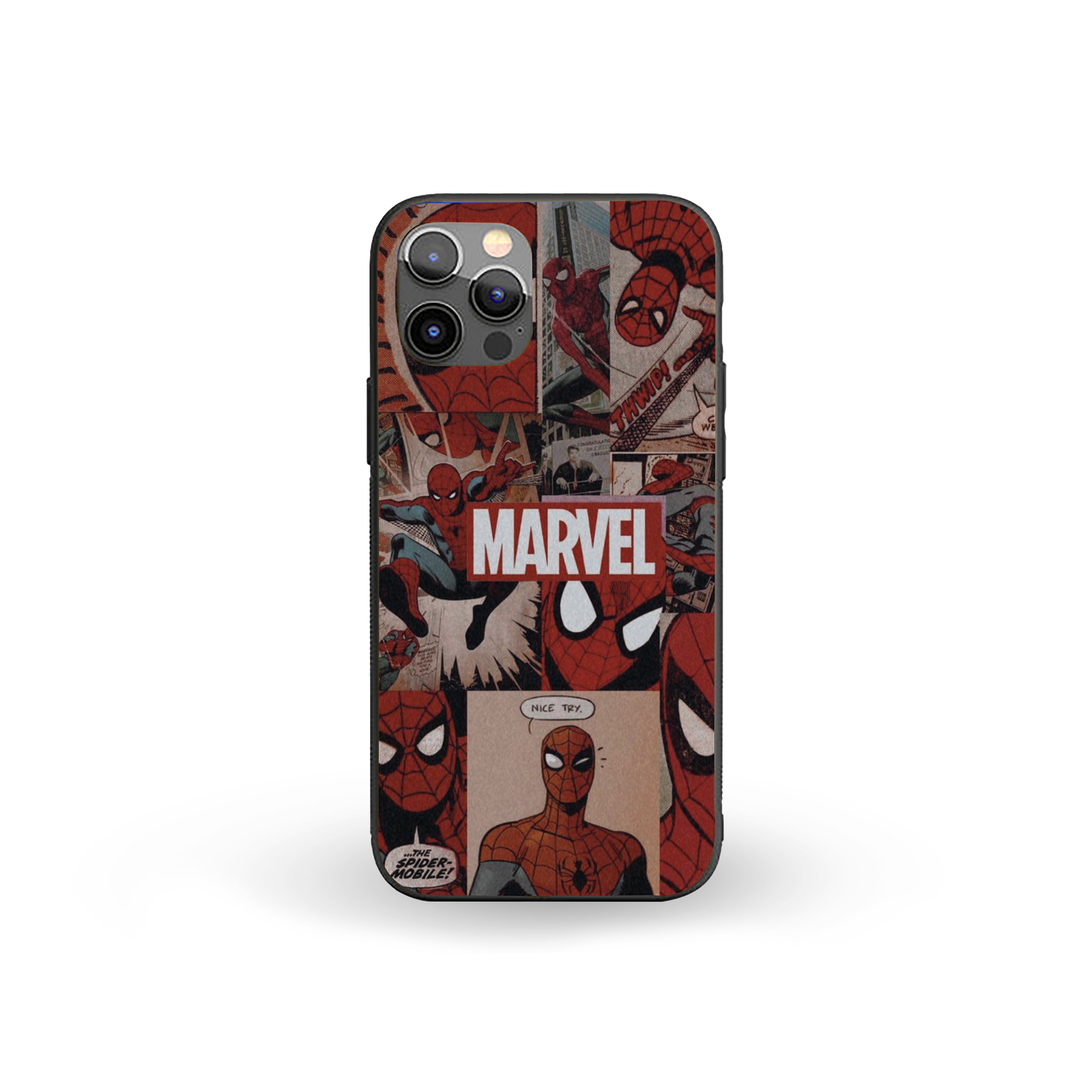 Retro Vibes Spider-Man Silicone Armored Phone Case