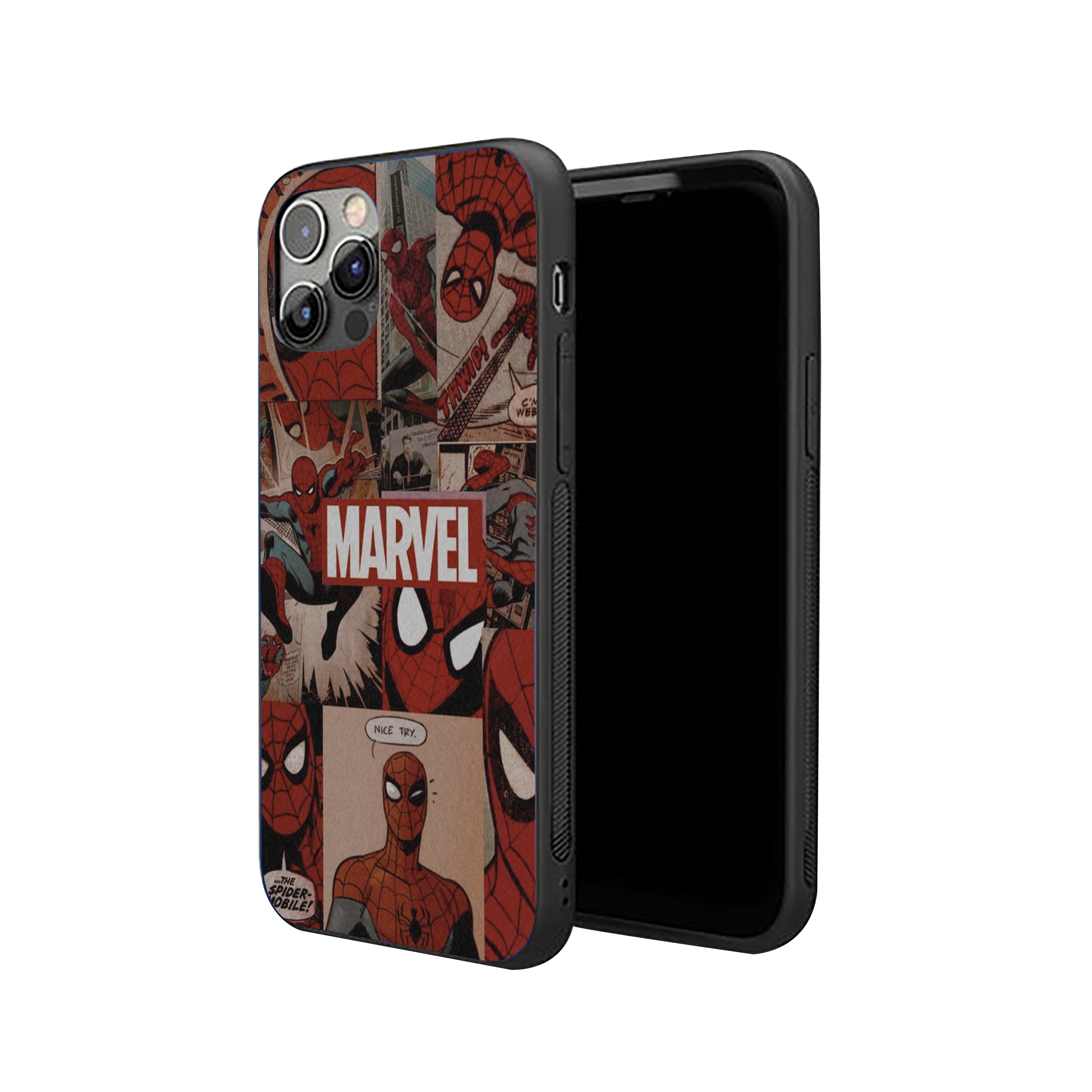 Retro Vibes Spider-Man Silicone Armored Phone Case
