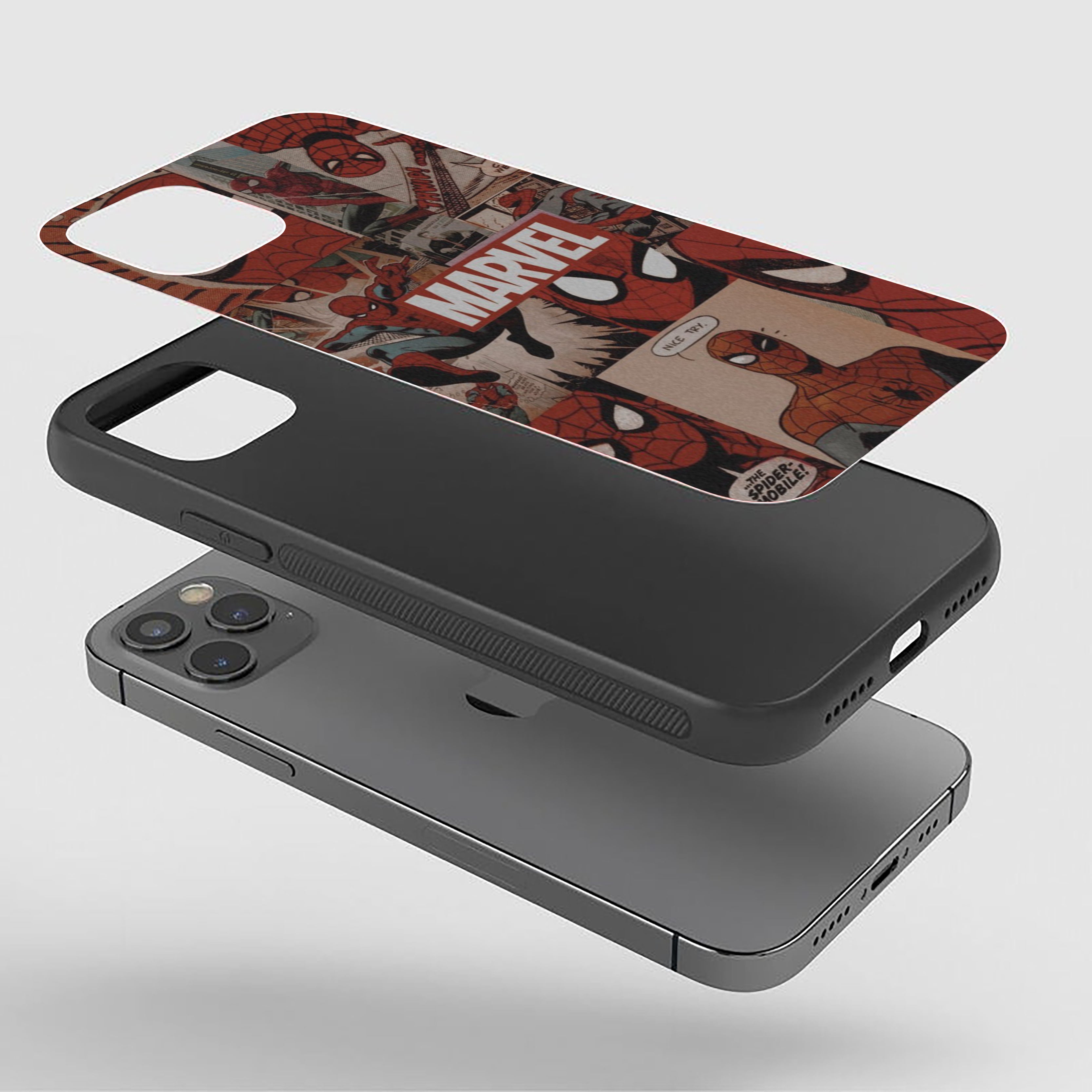 Retro Vibes Spider-Man Silicone Armored Phone Case