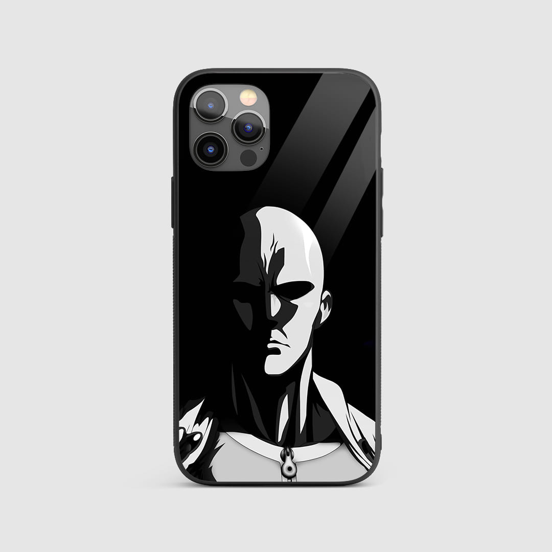 Saitama Black and White Silicone Armored Phone Case