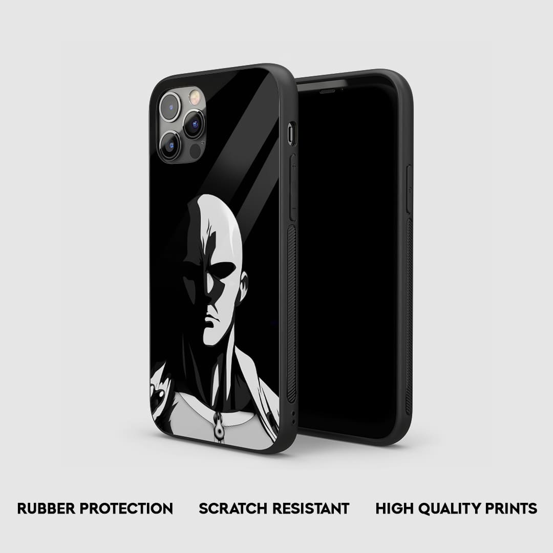 Saitama Black and White Silicone Armored Phone Case