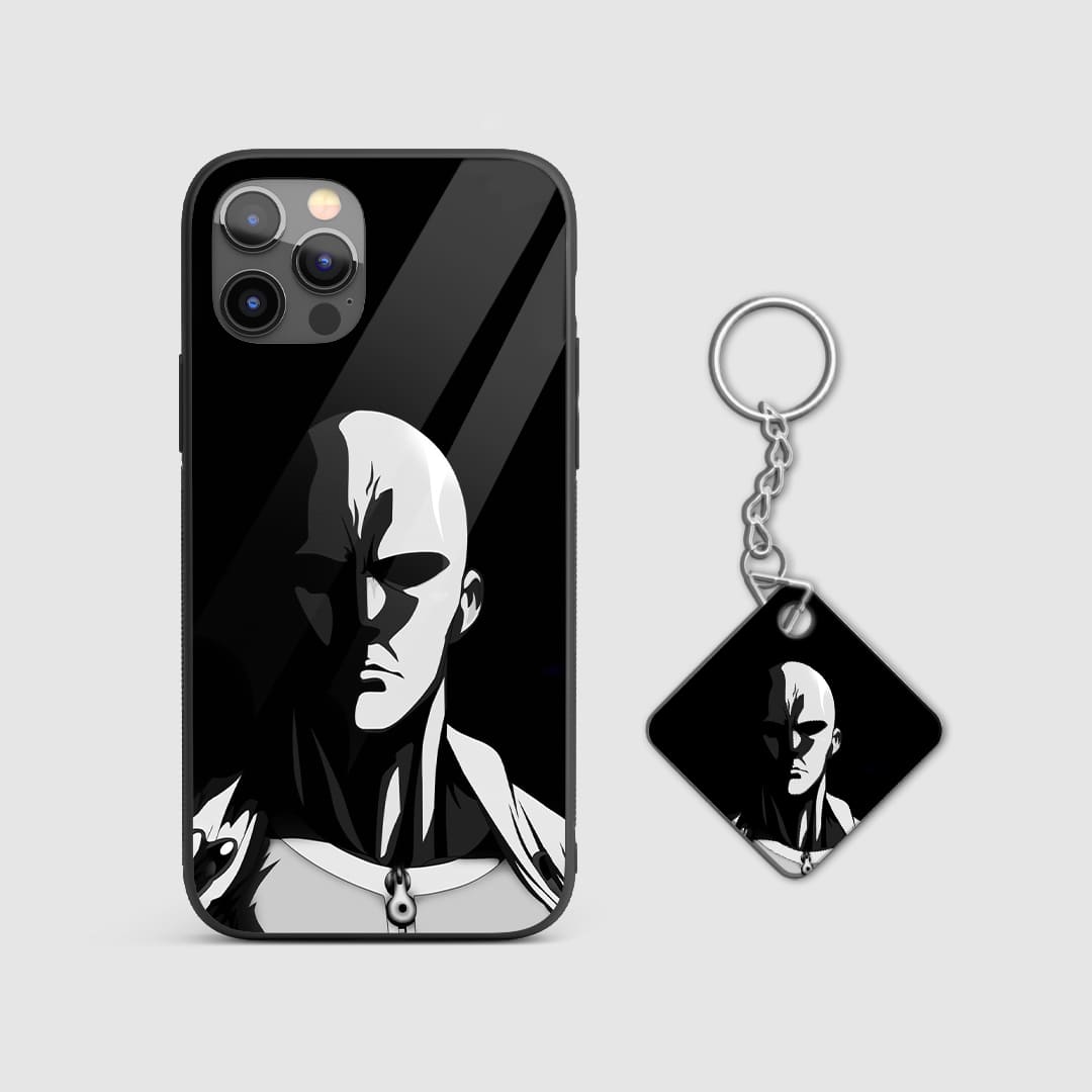 Saitama Black and White Silicone Armored Phone Case