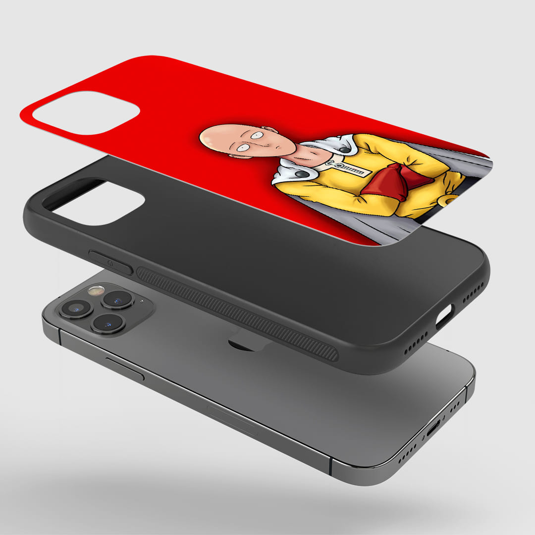 Saitama Red Silicone Armored Phone Case