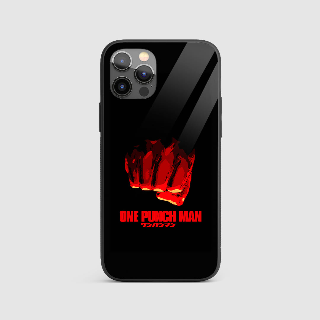 Saitama Red Punch Silicone Armored Phone Case