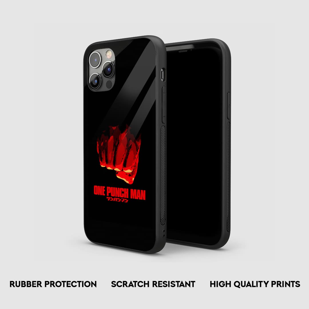 Saitama Red Punch Silicone Armored Phone Case