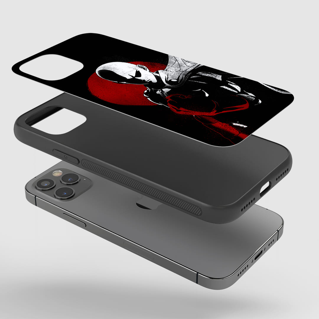 Saitama Red & Black Silicone Armored Phone Case