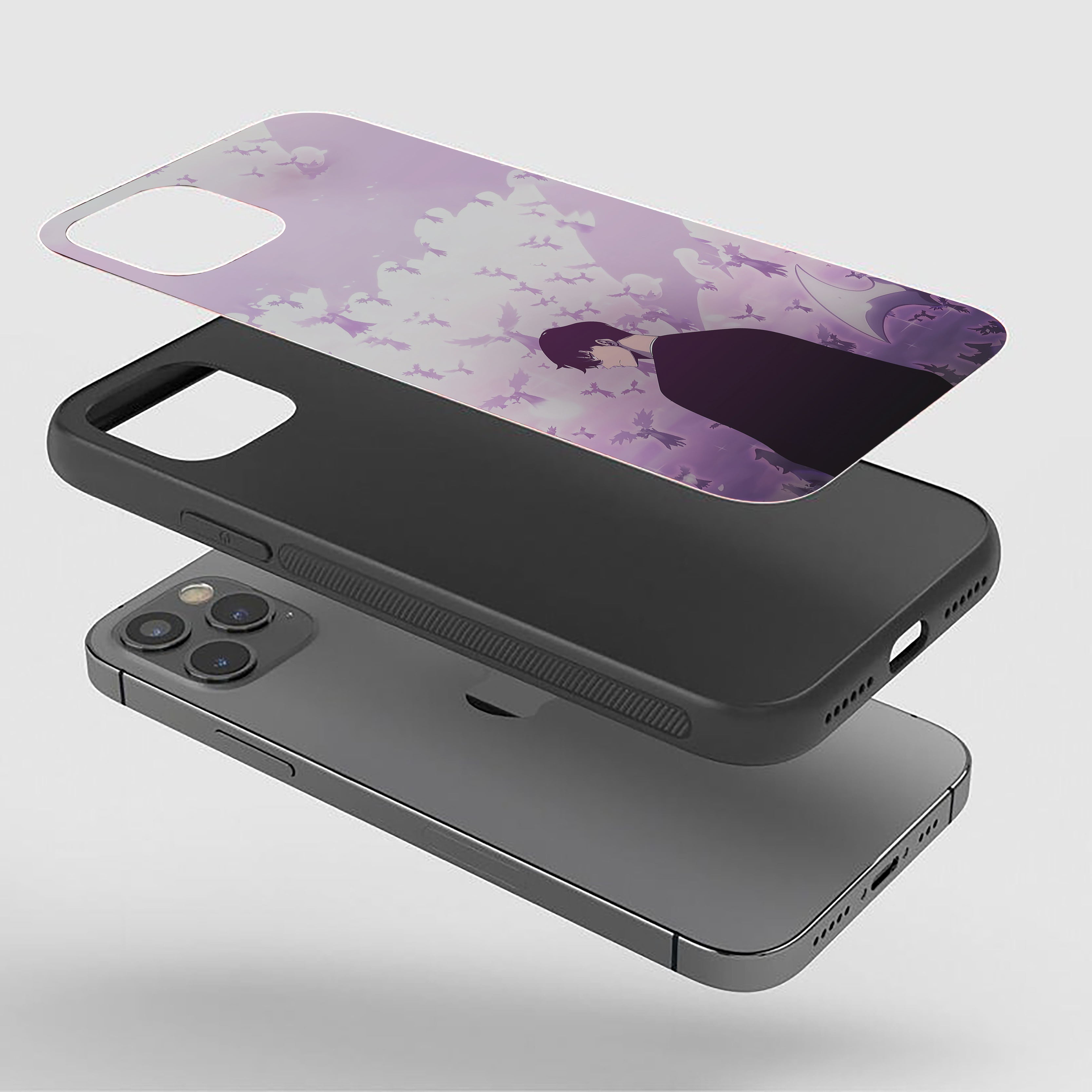 Solo Leveling with many silhouettes of birds Silicone Armored Phone Case