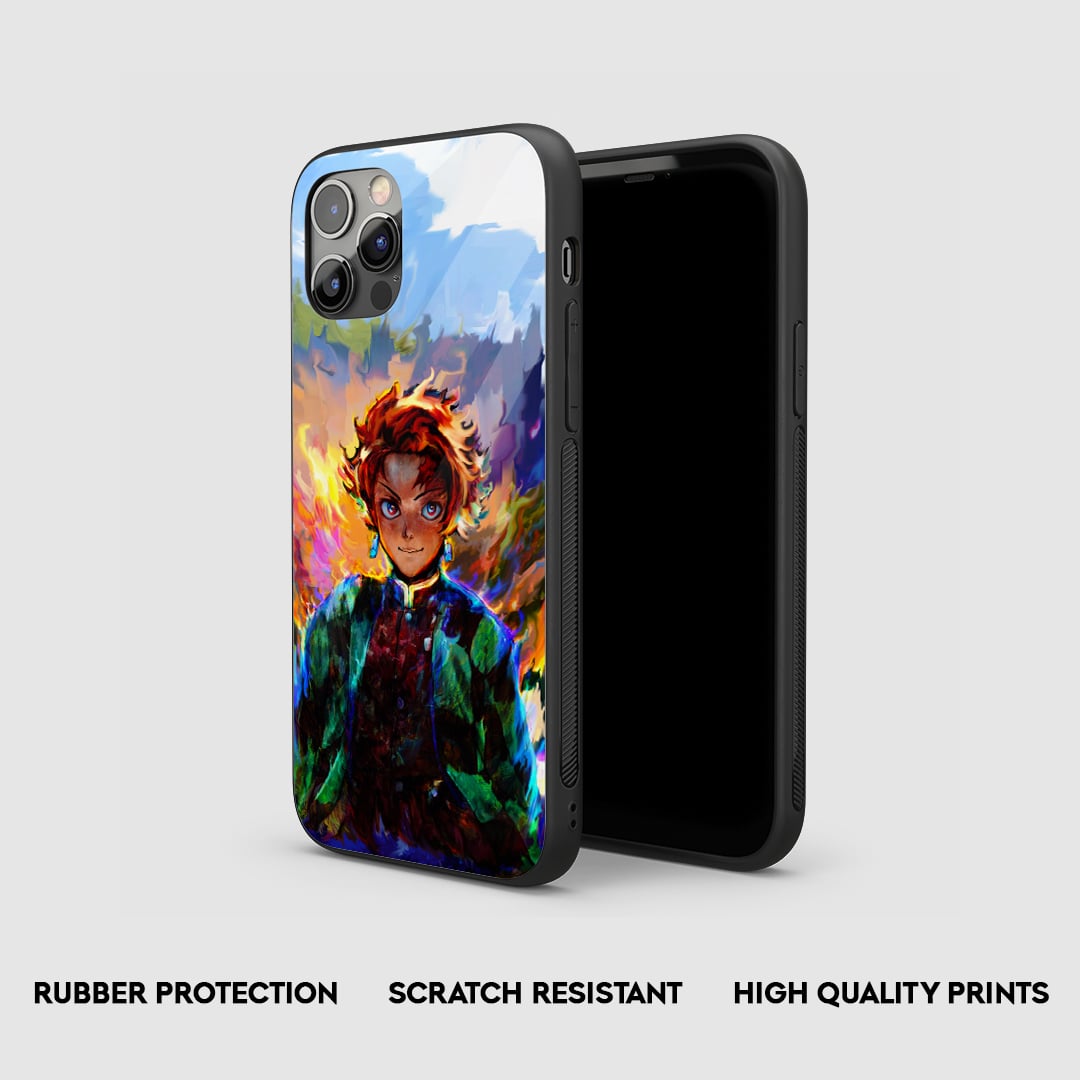 Tanjiro Art Silicone Armored Phone Case