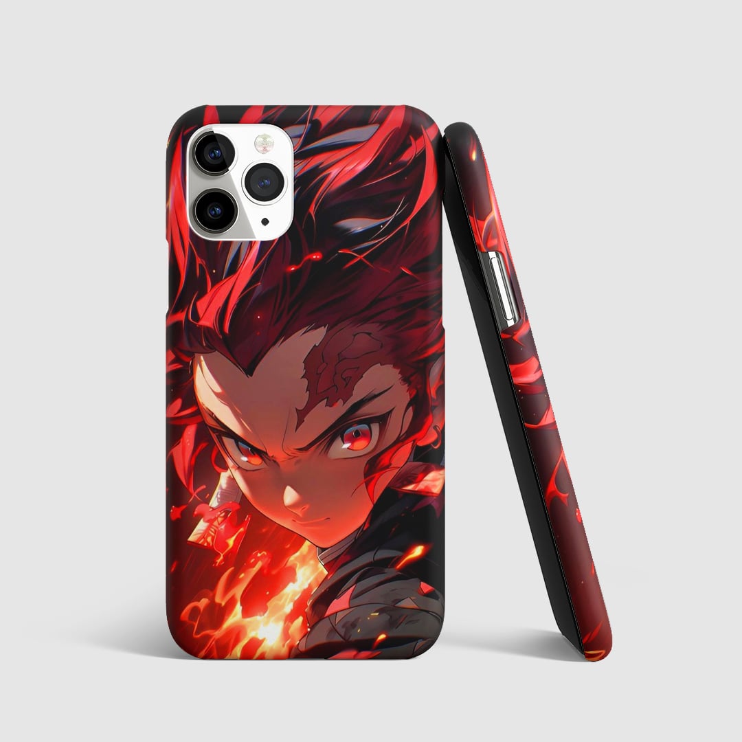 Tanjiro Kamado Red Graphic Phone Cover