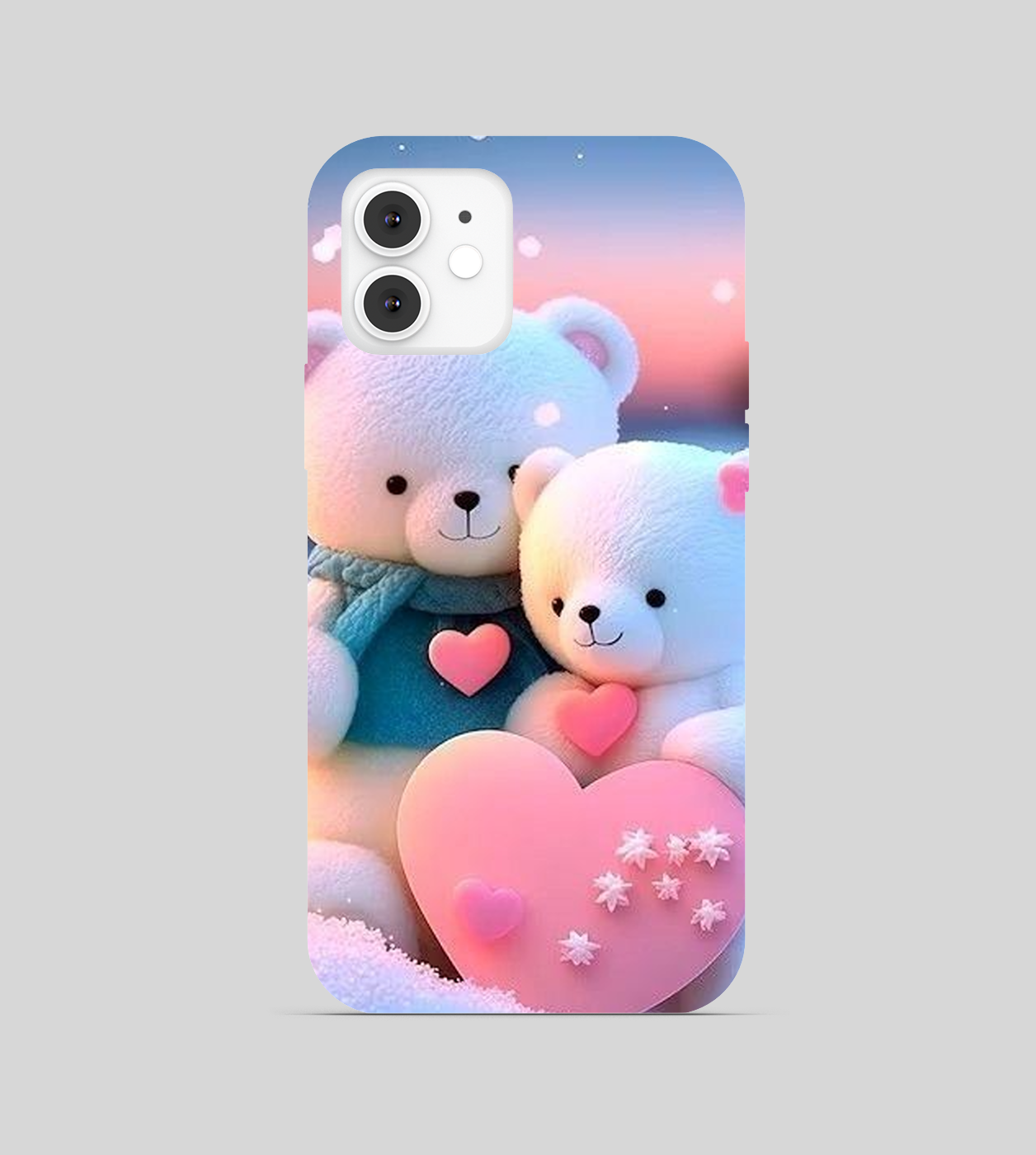 Cute Teddy Duo Theme Phone Cover