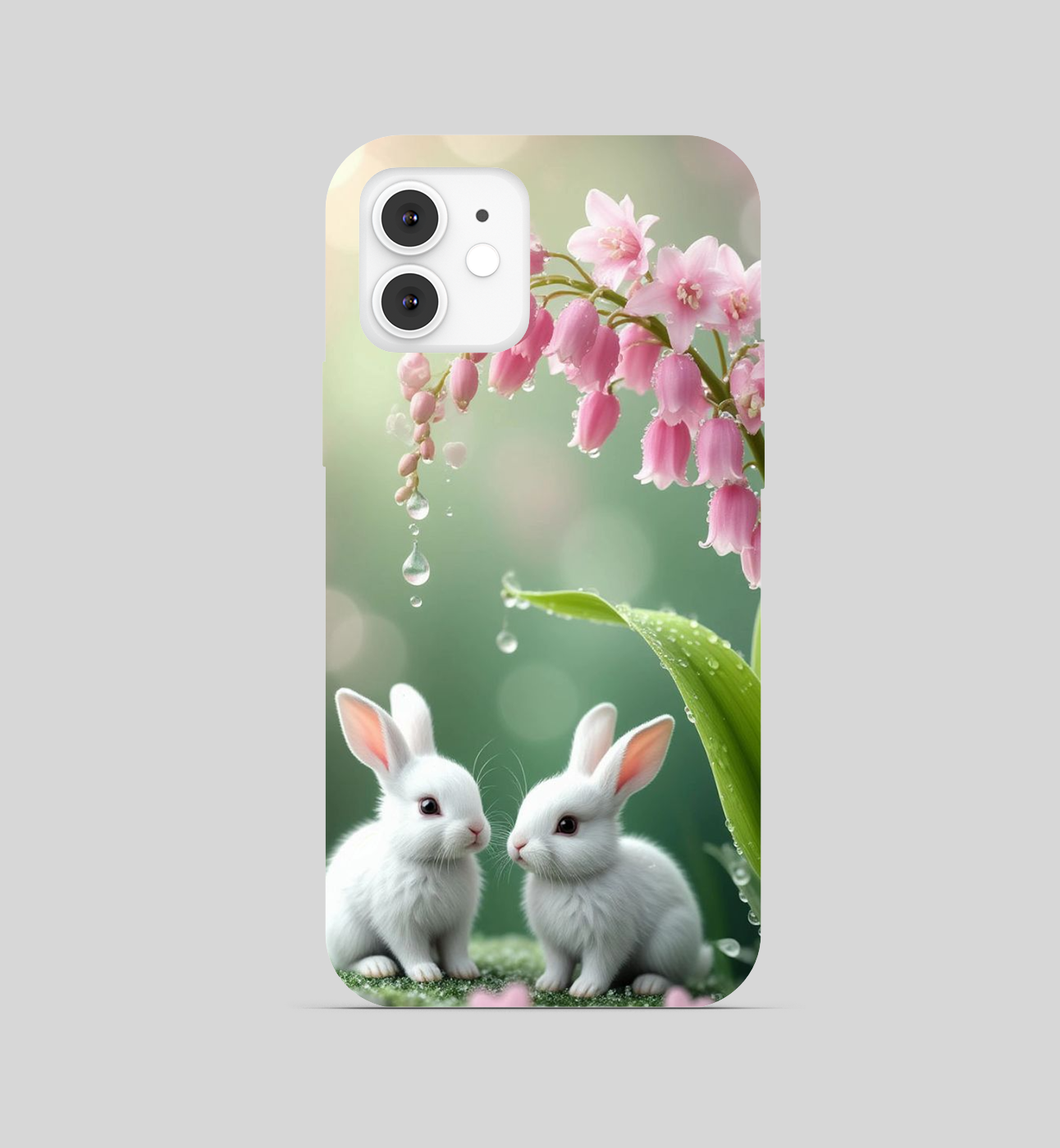 Cute Rabbit Duo Theme Phone Cover