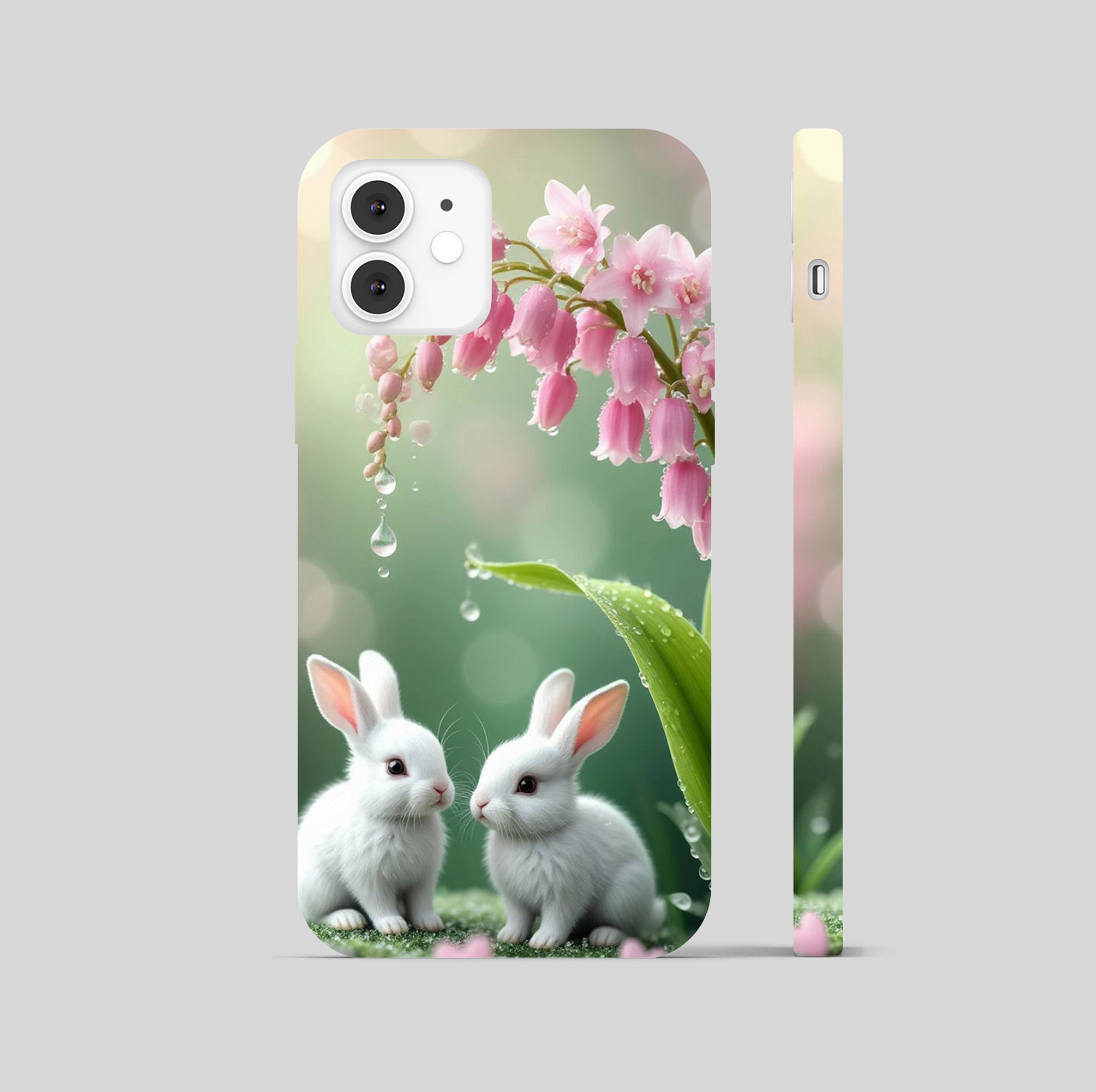 Cute Rabbit Duo Theme Phone Cover