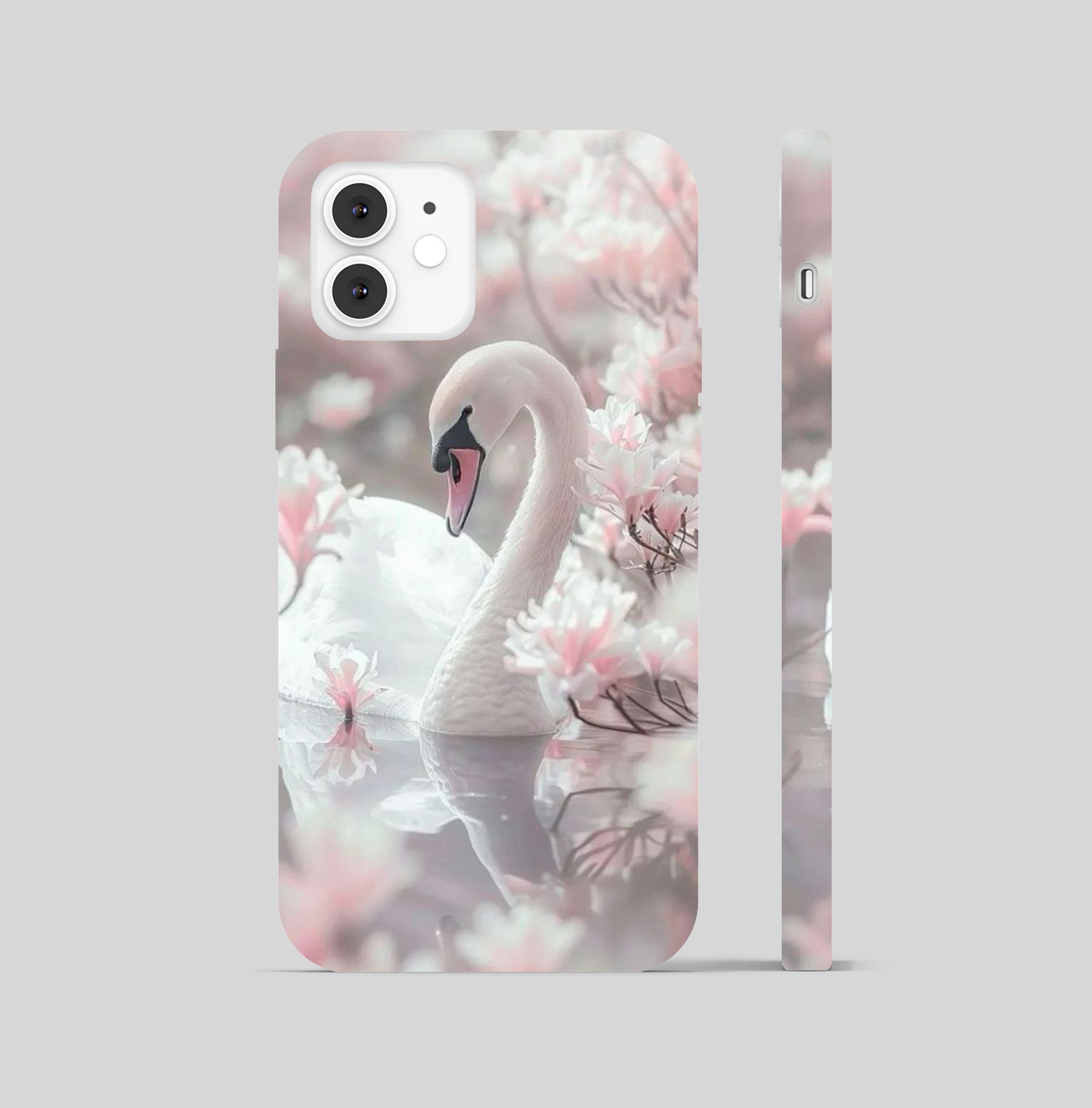 White Swan Theme Phone Cover