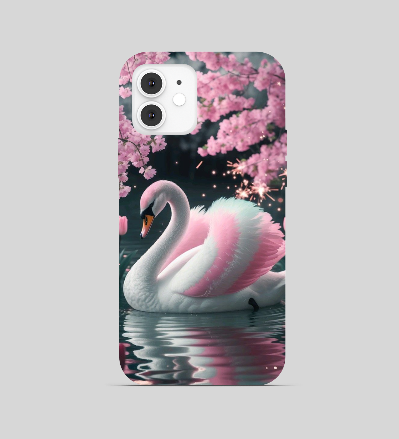 Pink Swan Theme Phone Cover