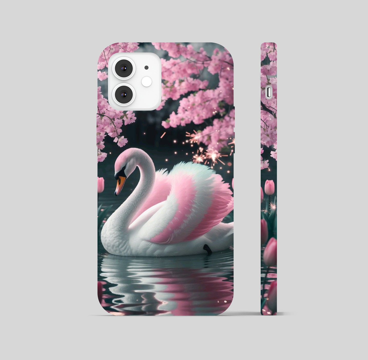 Pink Swan Theme Phone Cover