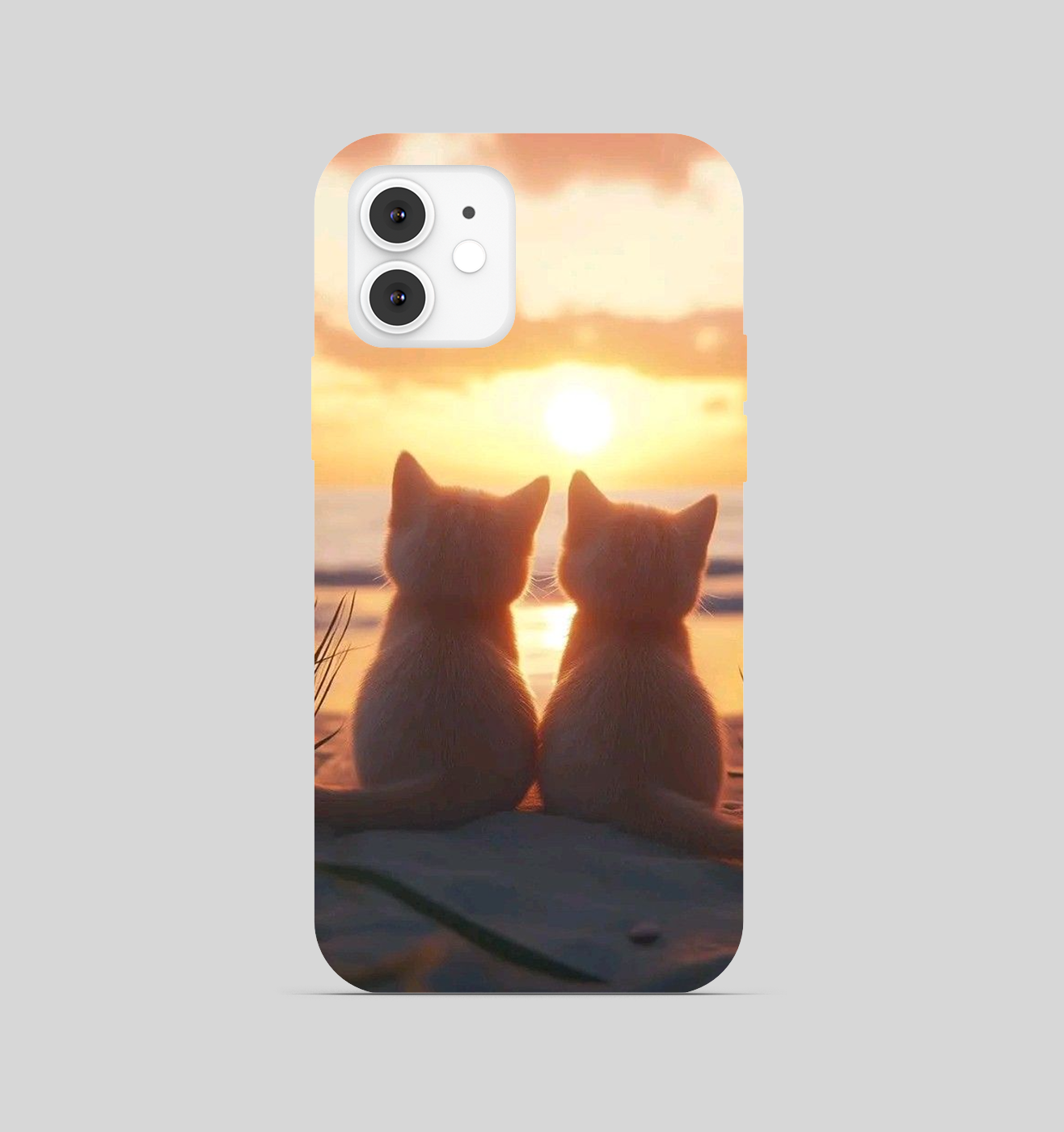 Cute Cat Duo Theme Phone Cover