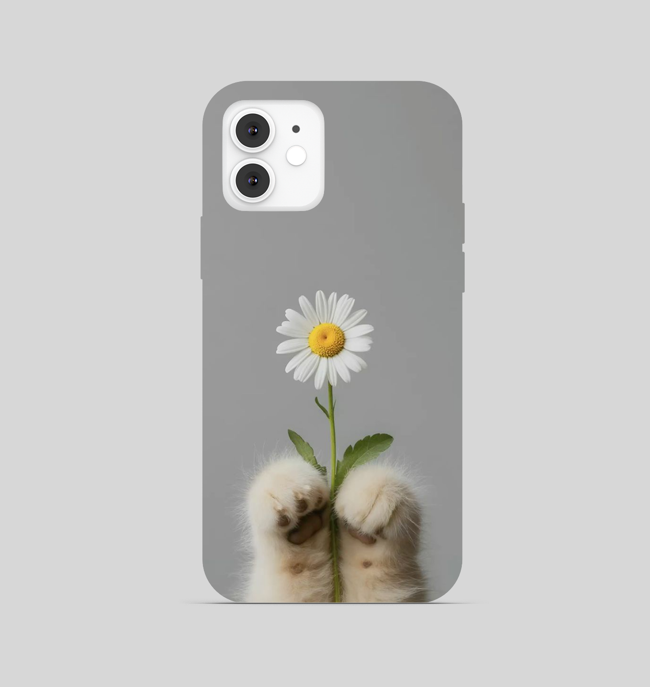 White Sunflower Theme Phone Cover