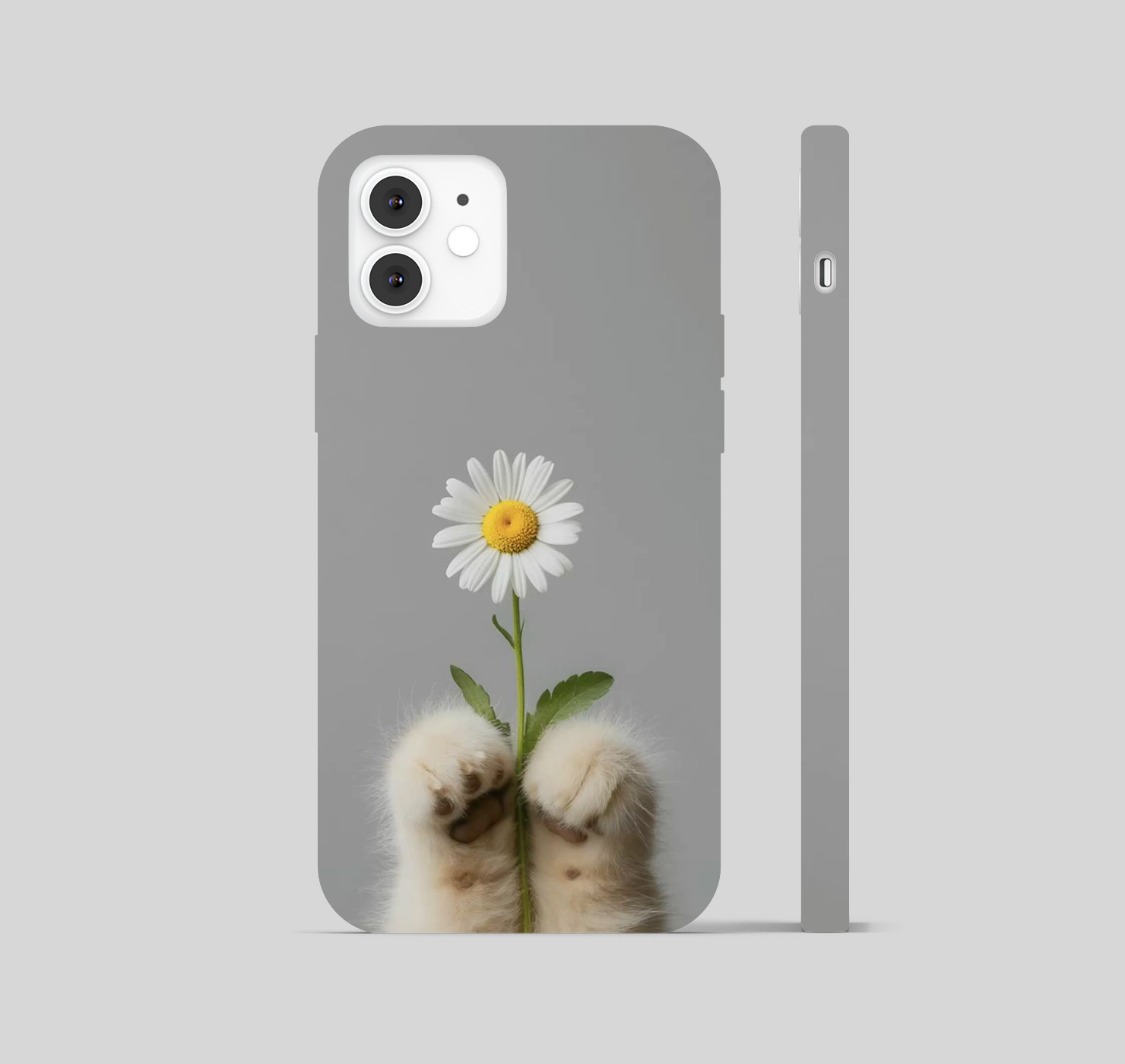 White Sunflower Theme Phone Cover