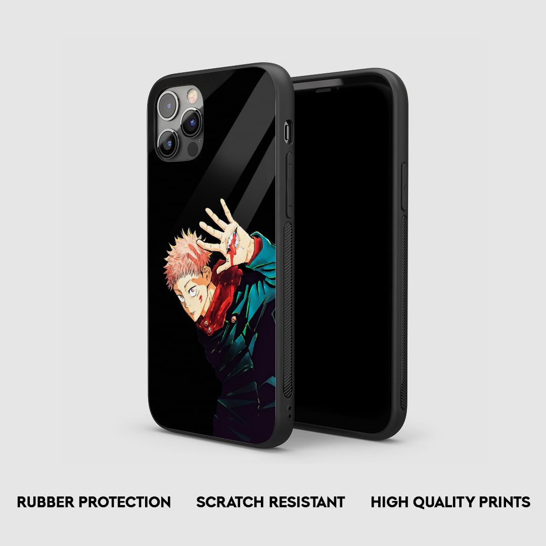 Yuji Black & White Silicone Armored Phone Case