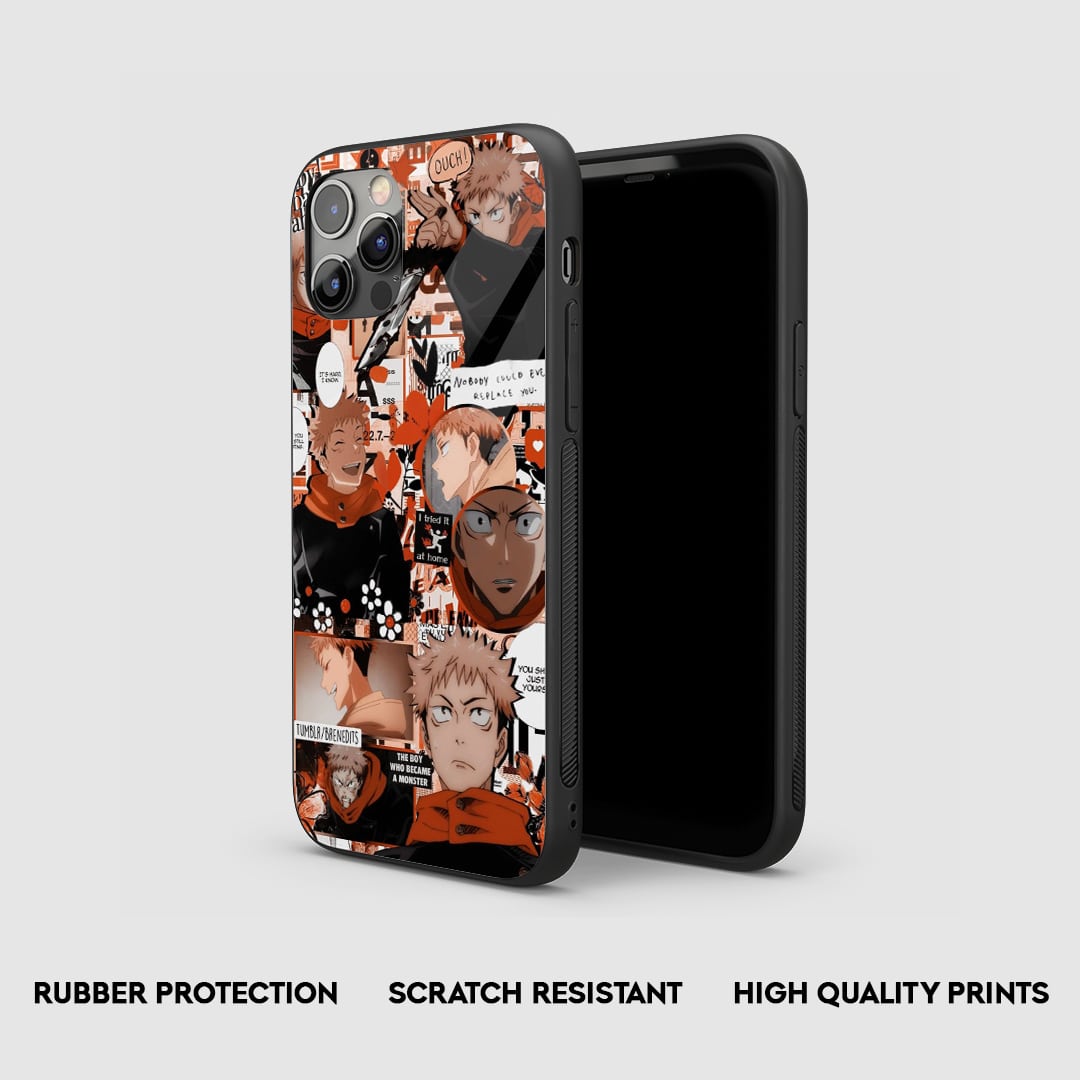 Yuji Orange Theme Silicone Armored Phone Case