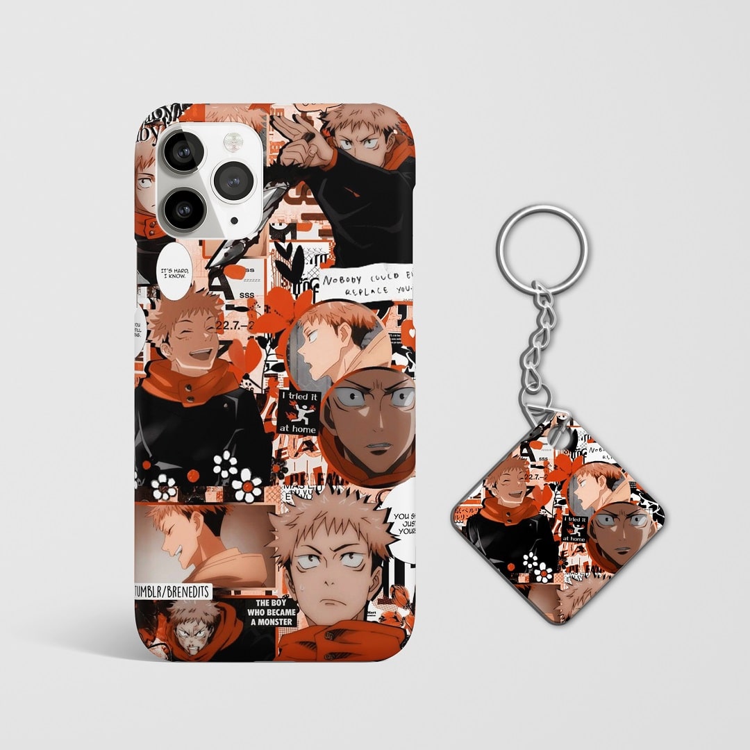 Yuji Itadori Orange Theme Phone Cover