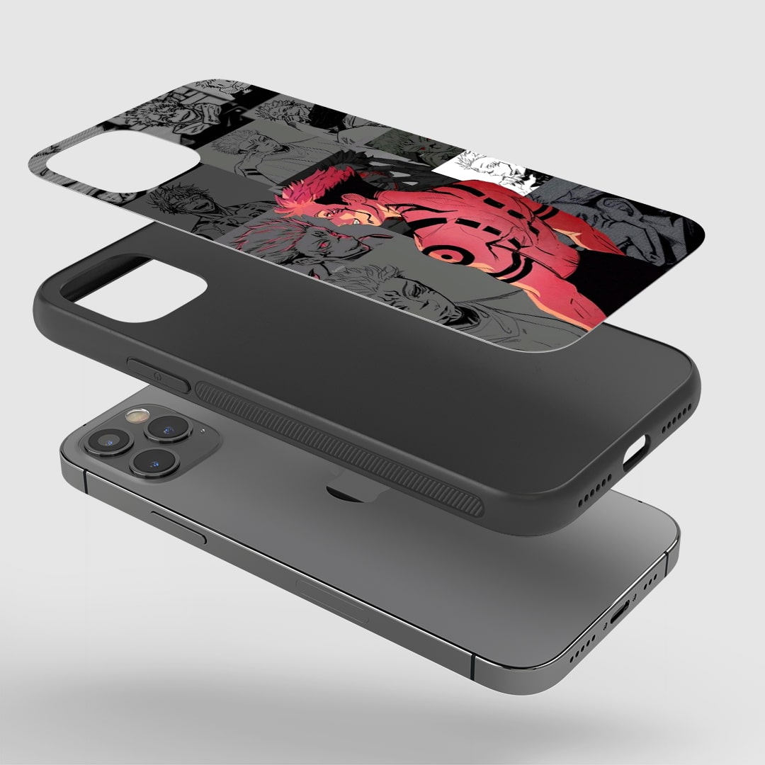 Yuji Red & Black Silicone Armored Phone Case