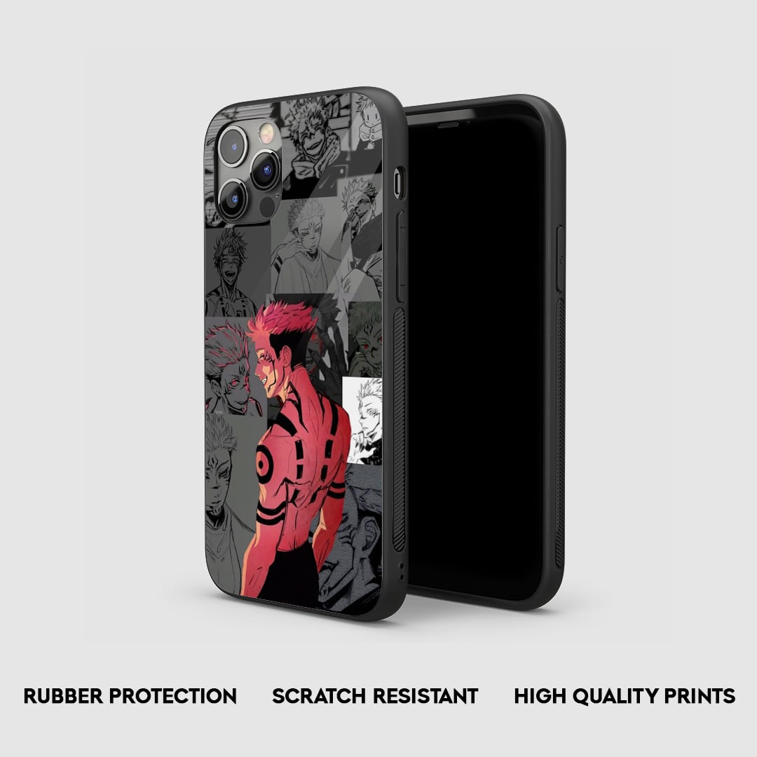 Yuji Red & Black Silicone Armored Phone Case