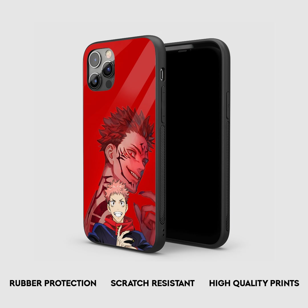 Yuji Itadori Red Silicone Armored Phone Case