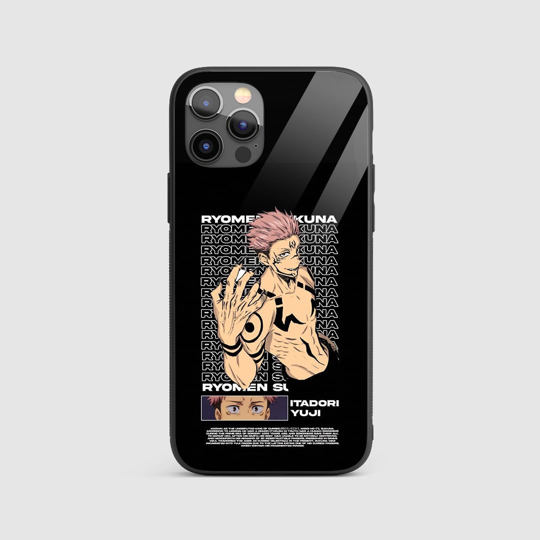 Ryomen Sukuna Pattern Silicone Armored Phone Case