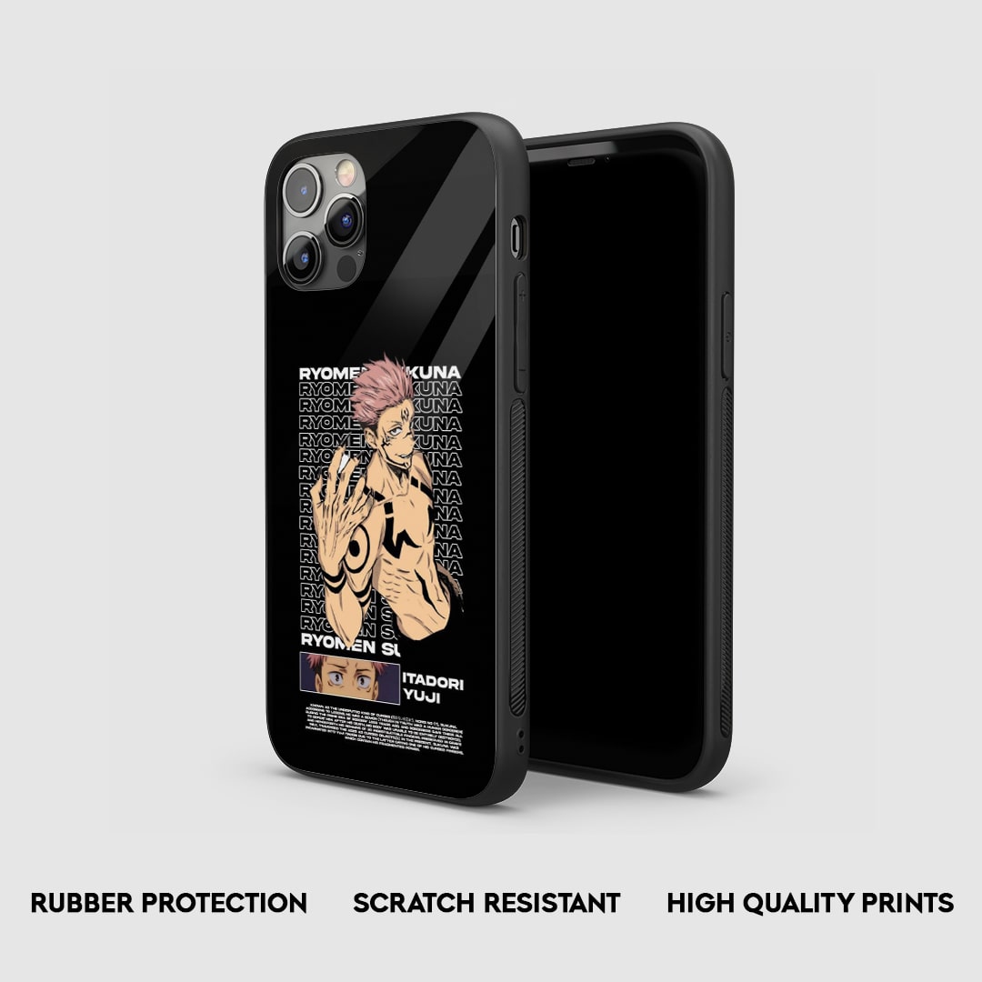 Ryomen Sukuna Pattern Silicone Armored Phone Case