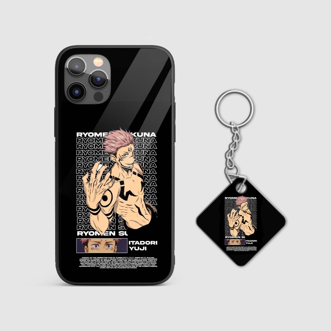 Ryomen Sukuna Pattern Silicone Armored Phone Case