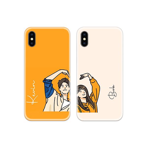 Heart Hands Couple Couple Both Phone Cover