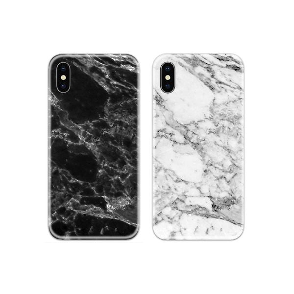Black and White Marble Couple Phone Cover
