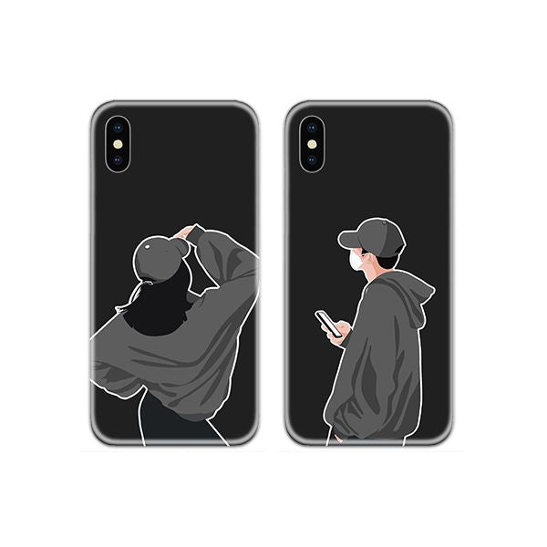 Thinking Cap Couple Both Phone Cover