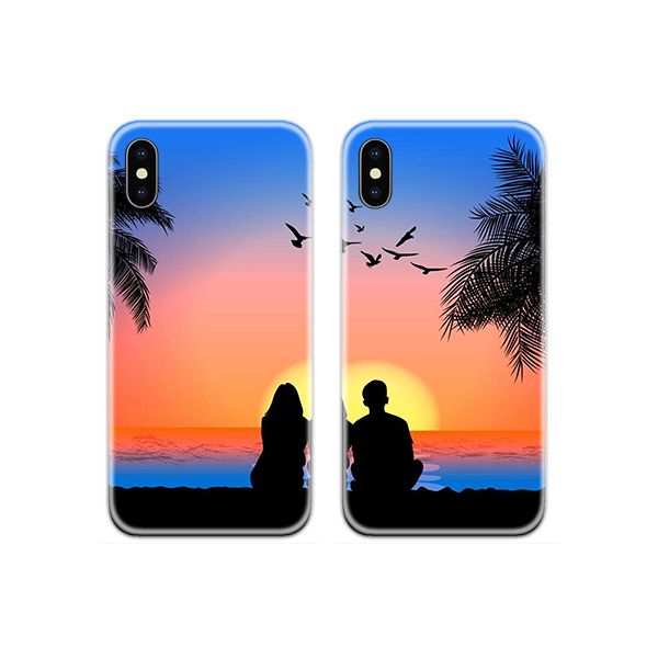 Sunset Beach Couple Both Phone Cover