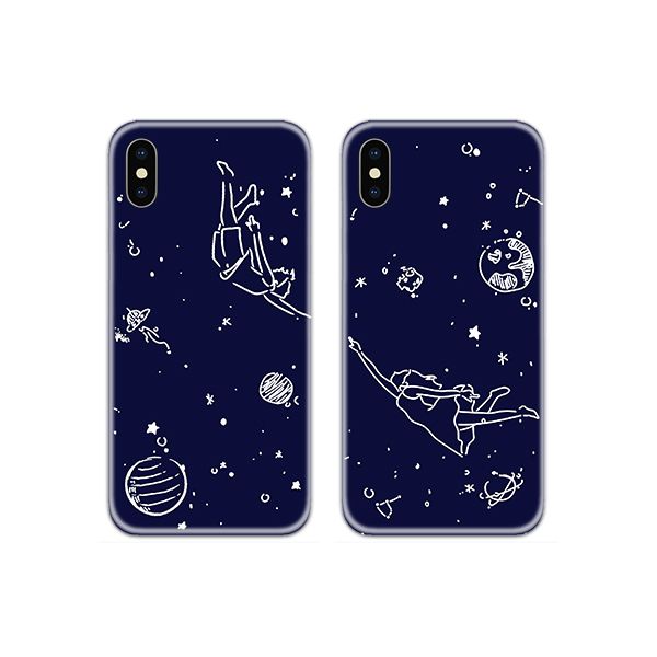 Lovers in Galaxy Couple Both Phone Cover