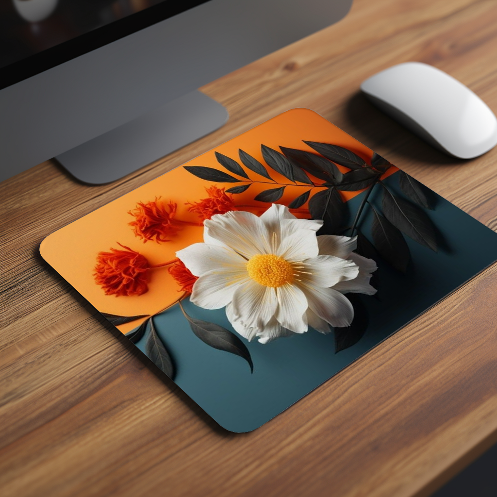 Sunset Noir Flower Premium Mouse Pad