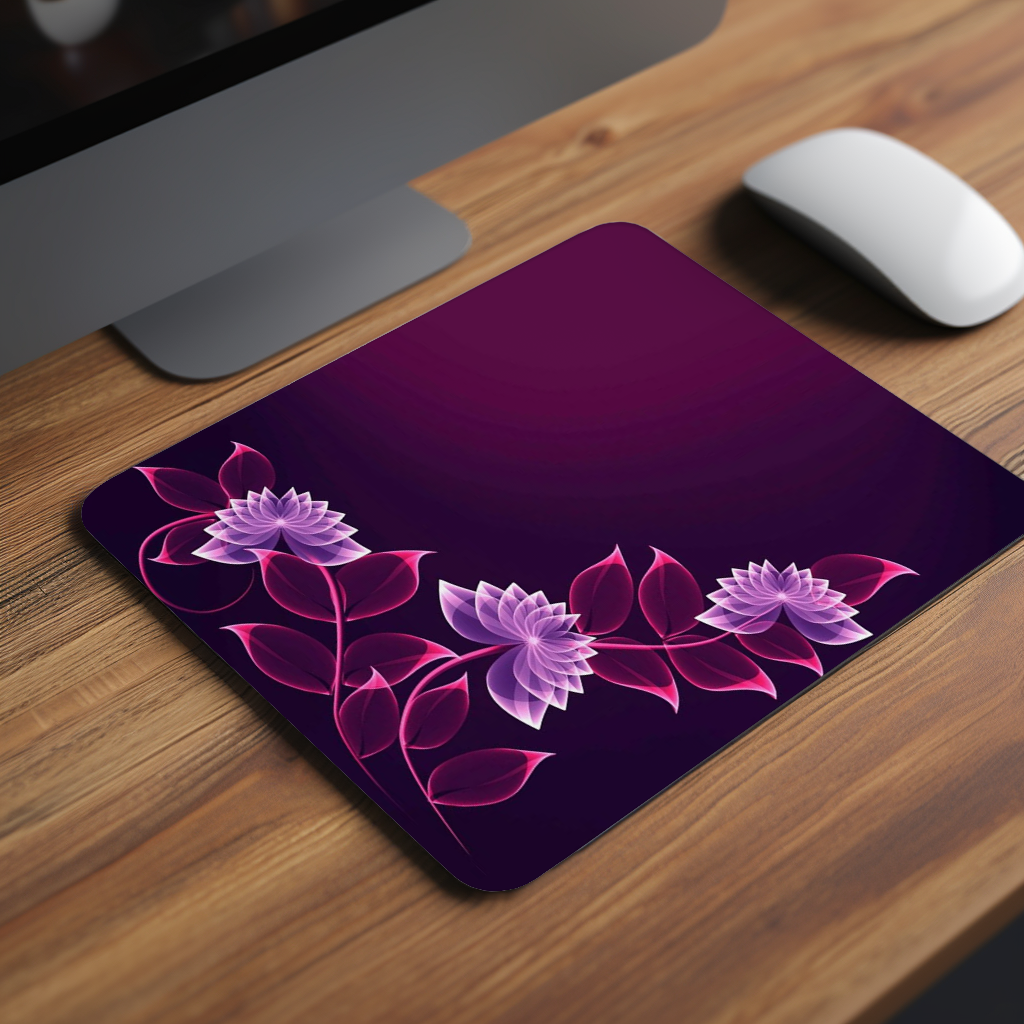 Purple-White Premium Mouse Pad