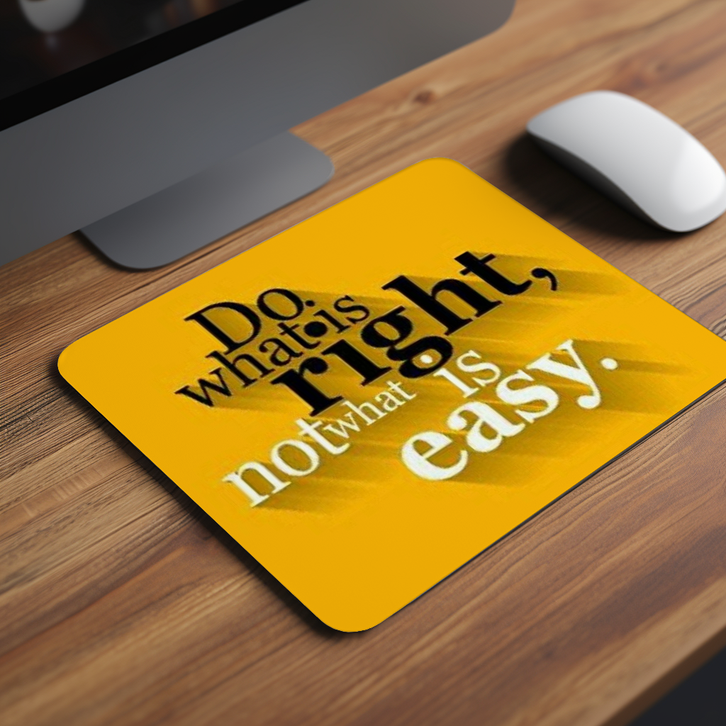 Do Right ,Not Easy Premium Mouse Pad