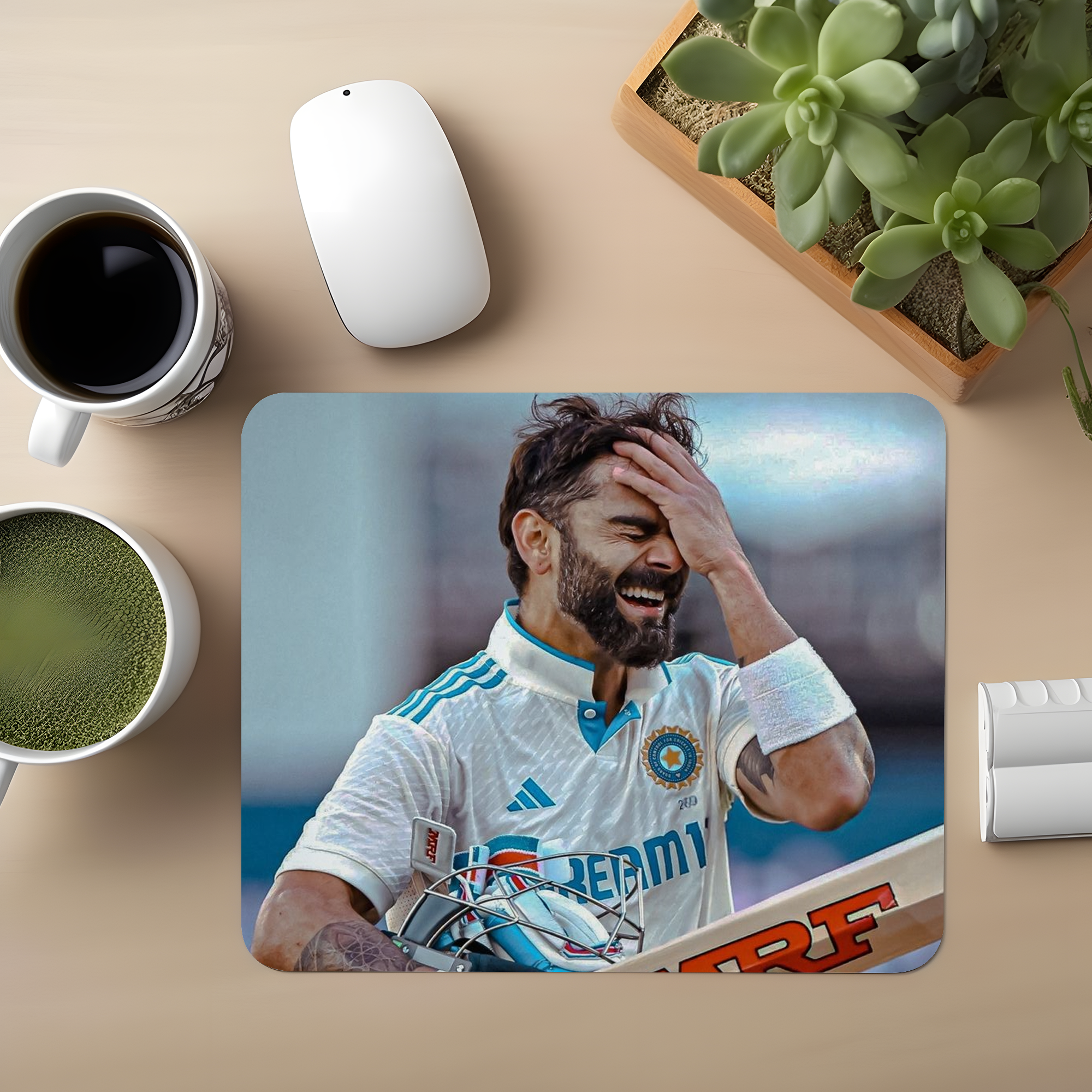 Virat Kohli In Test Jersey Premium Mouse Pad