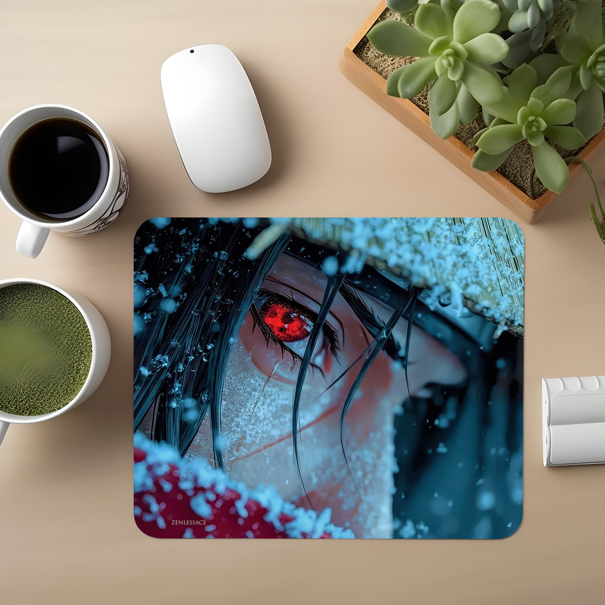 Crimson Frost Eye Naruto  Premium Mouse Pad