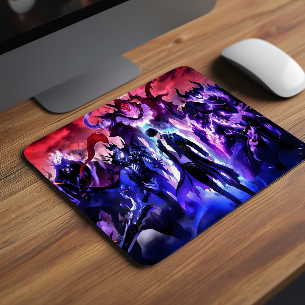 Solo Leveling In Black Coat Premium Mouse Pad