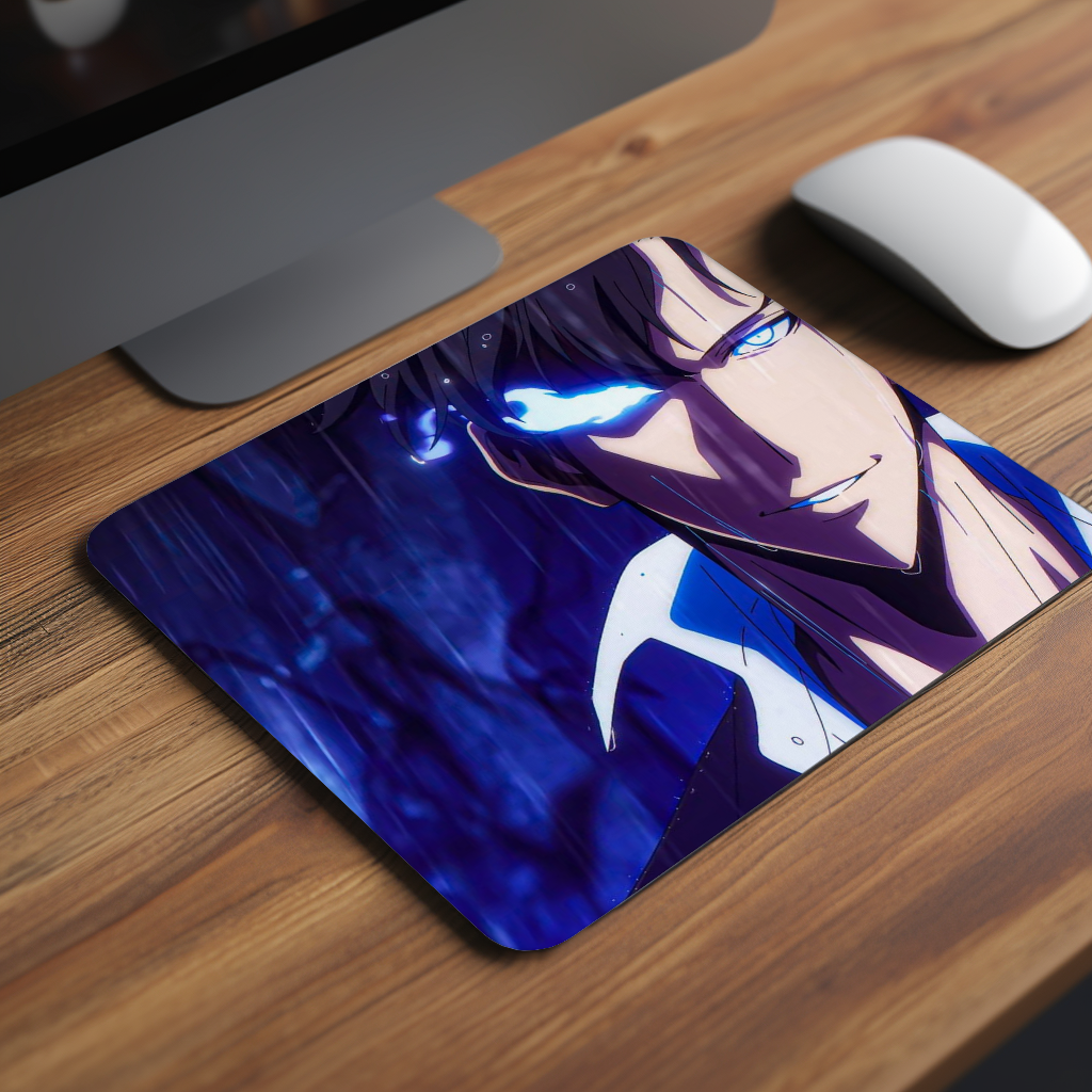 Solo Leveling with serious calm demeanor Premium Mouse Pad