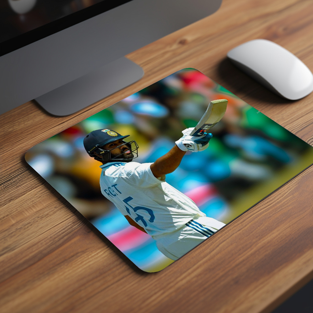 Rohit Sharma in Test Jersey Premium Mouse Pad