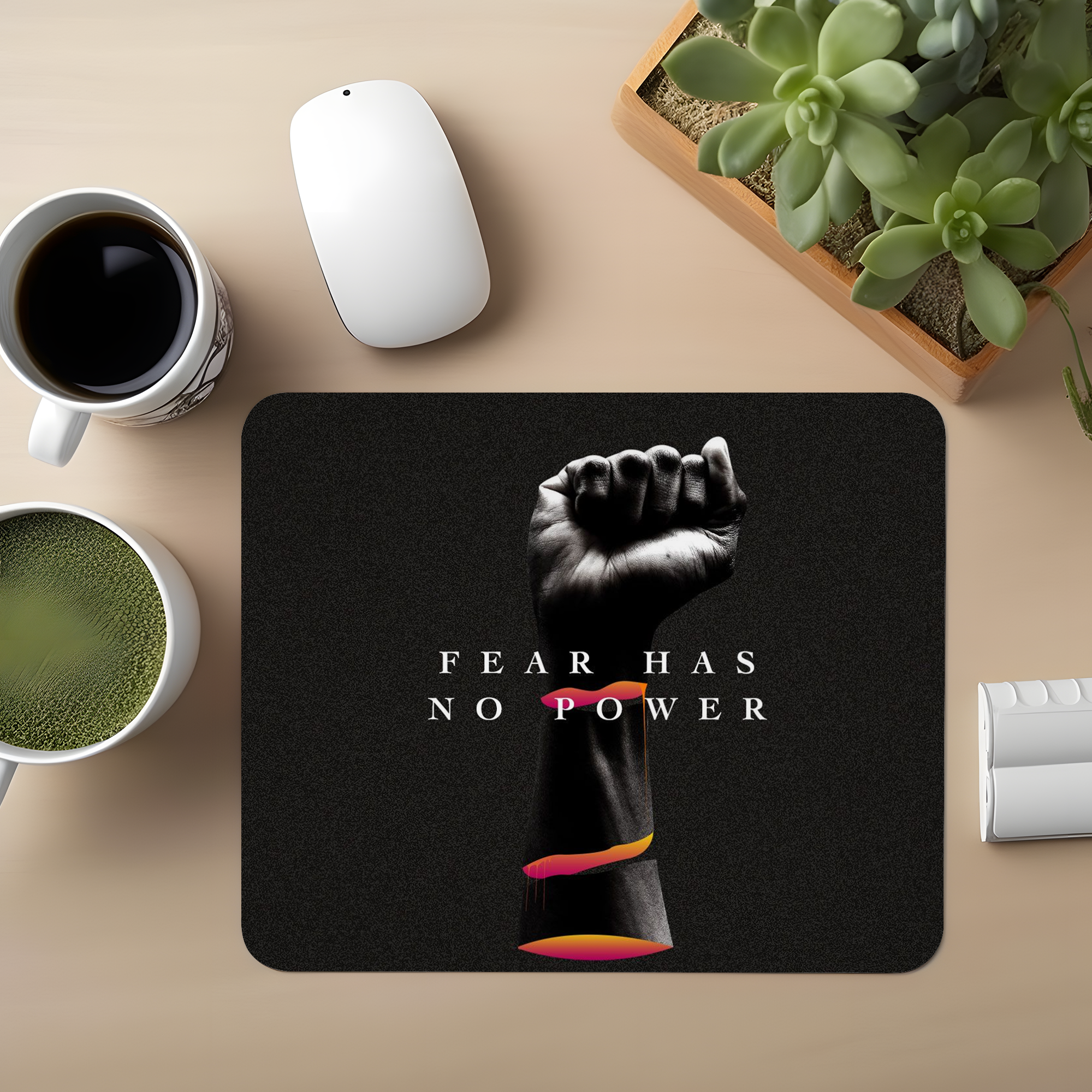 Fear Has No Power Premium Mouse Pad
