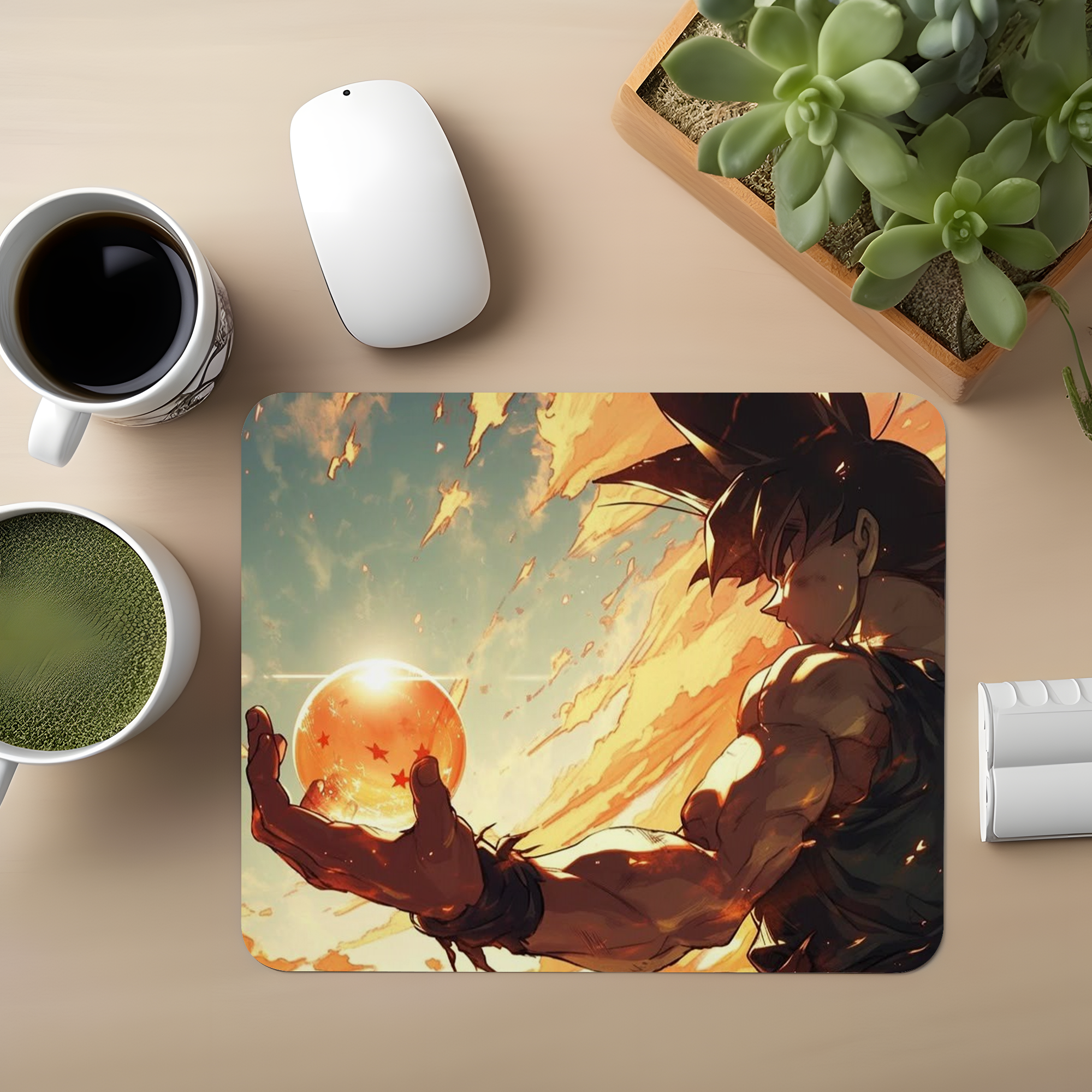 Fire Ball Dragon Premium Mouse Pad