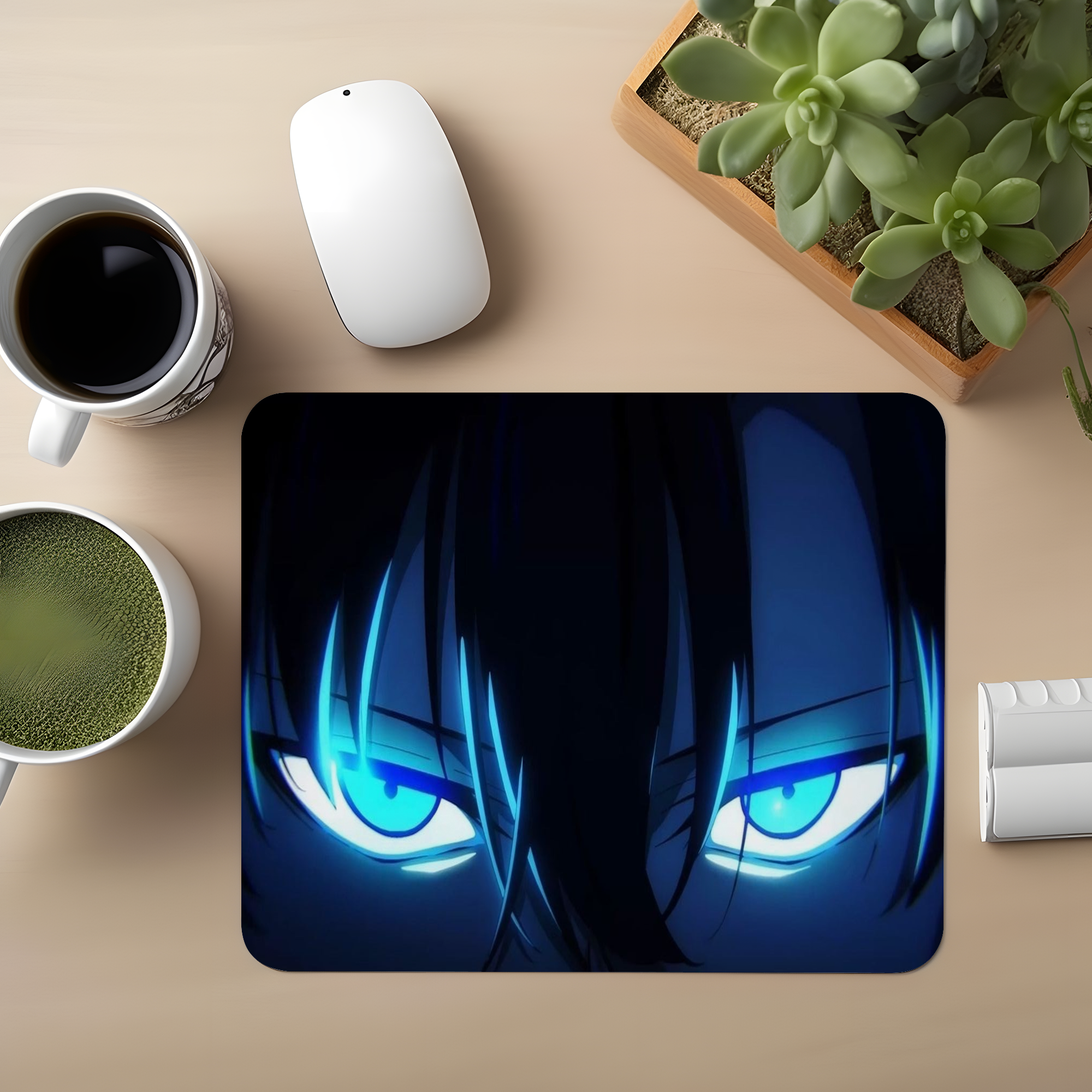 Solo Leveling Blue Eyes Premium Mouse Pad