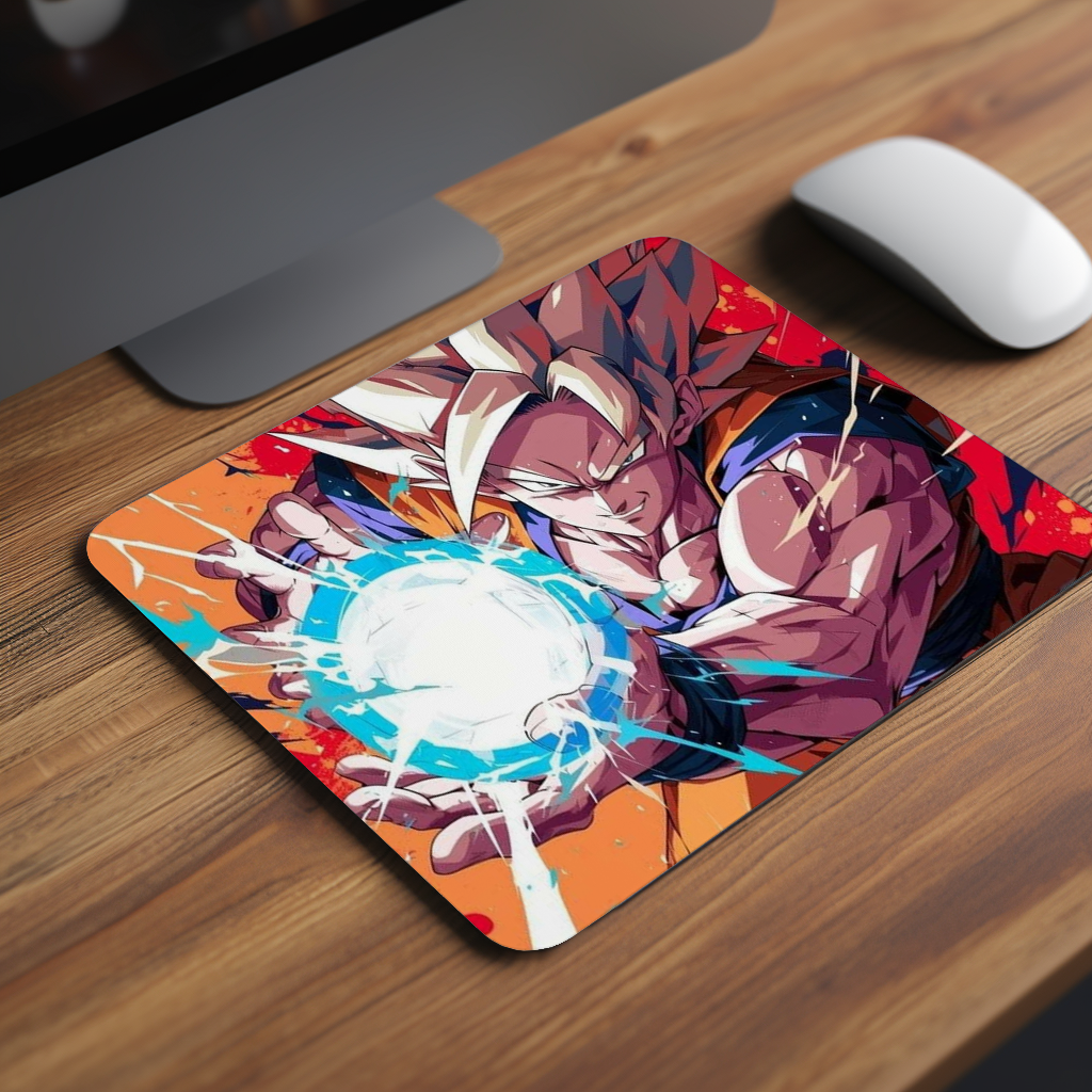 Vibrant Blue Energy Premium Mouse Pad