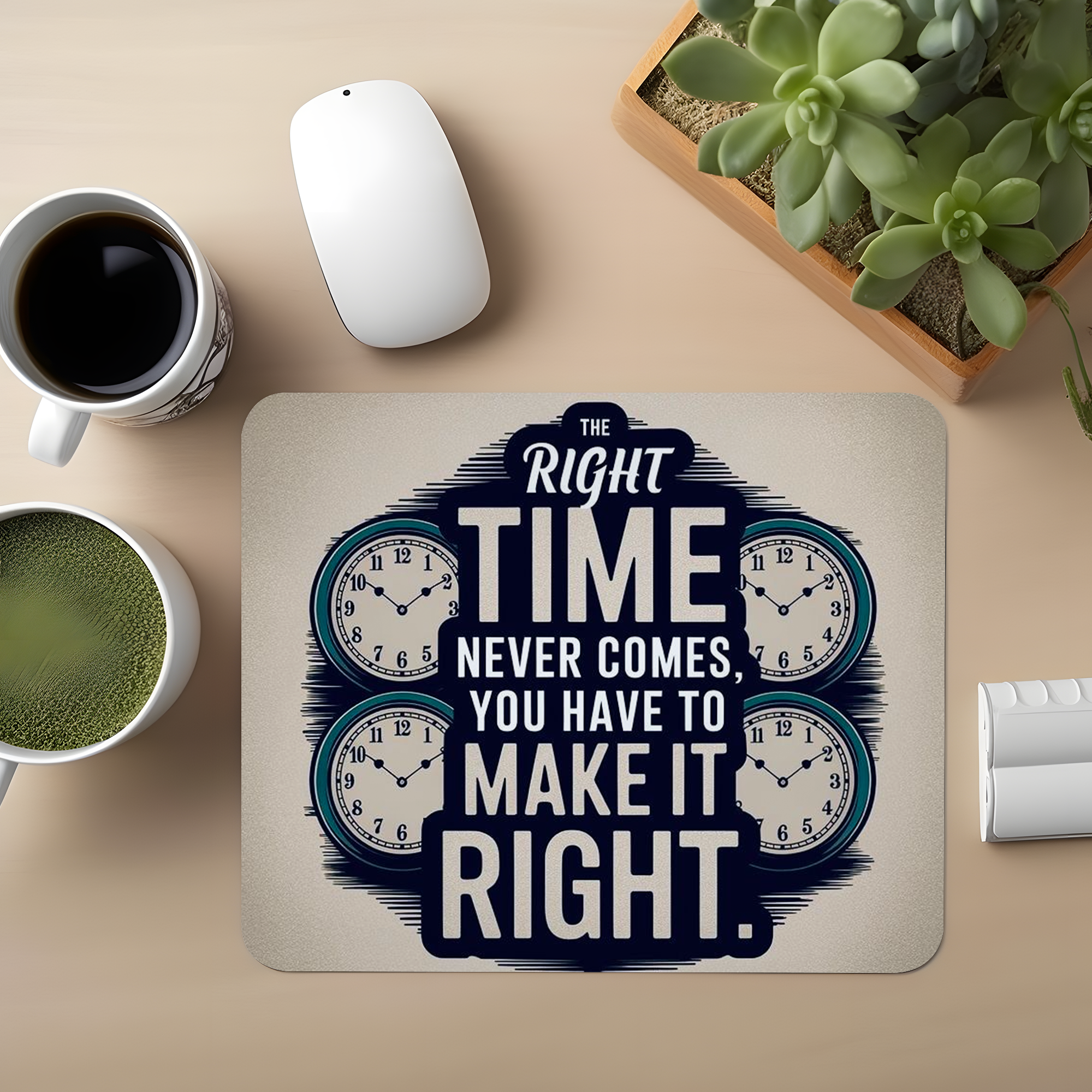 Make Right Time Premium Mouse Pad